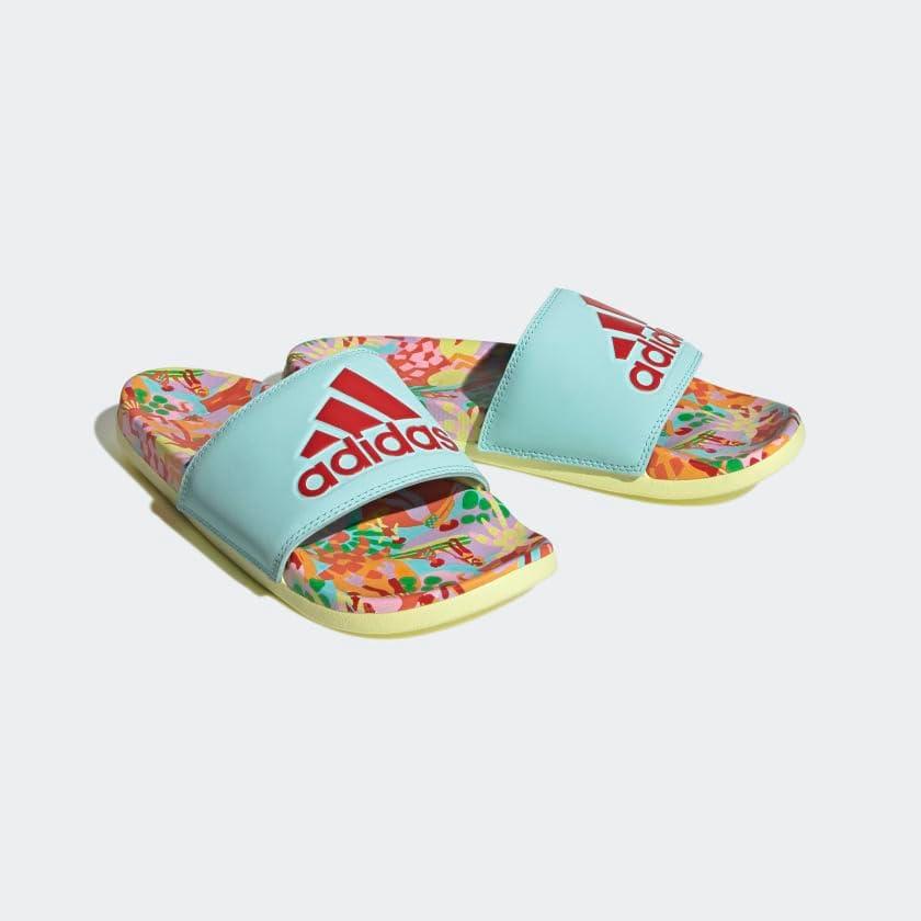image:imageadidas Womens Adilette Comfort Slide SandalClear AquaLush RedPearl Citrine