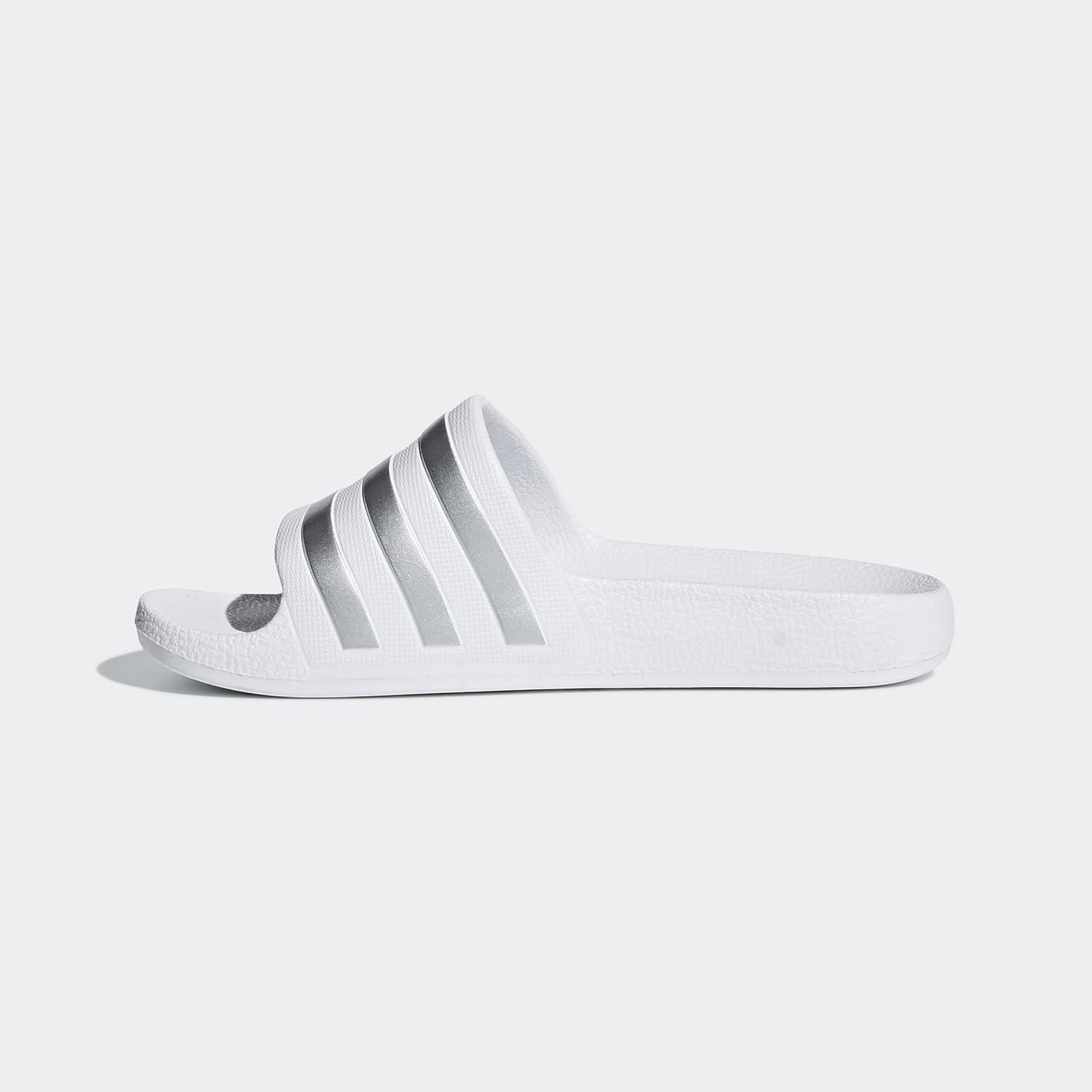 image:imageadidas Womens Adilette Comfort Slide SandalCloud White Silver Met Cloud White
