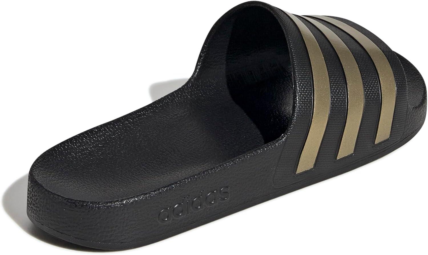 image:imageadidas Womens Adilette Comfort Slide SandalCore Black Gold Metallic Core Black