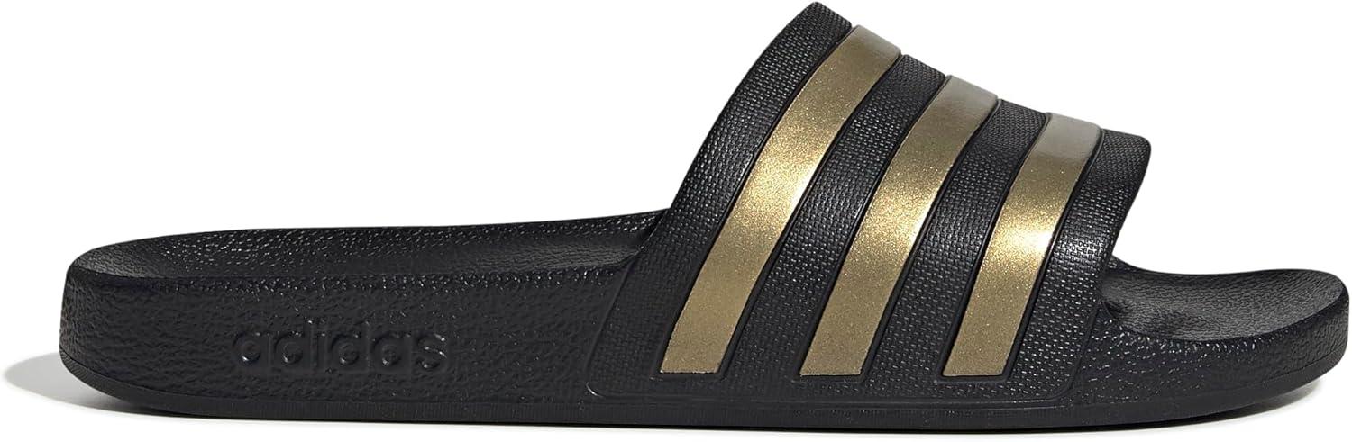 image:imageadidas Womens Adilette Comfort Slide SandalCore Black Gold Metallic Core Black