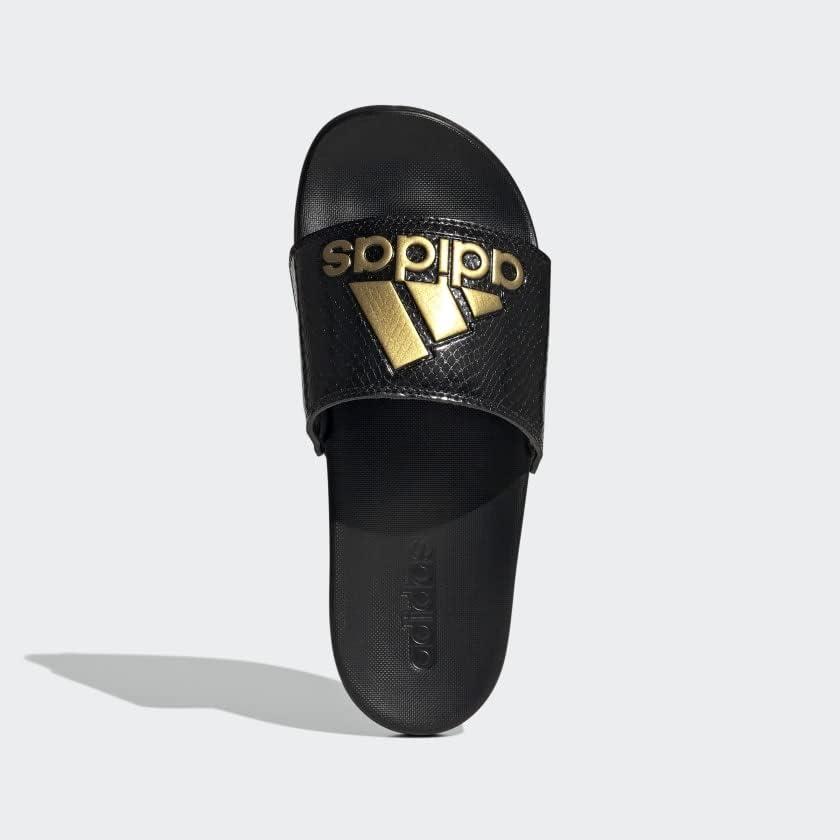 image:imageadidas Womens Adilette Comfort Slide SandalCore BlackGold MetallicCore Black