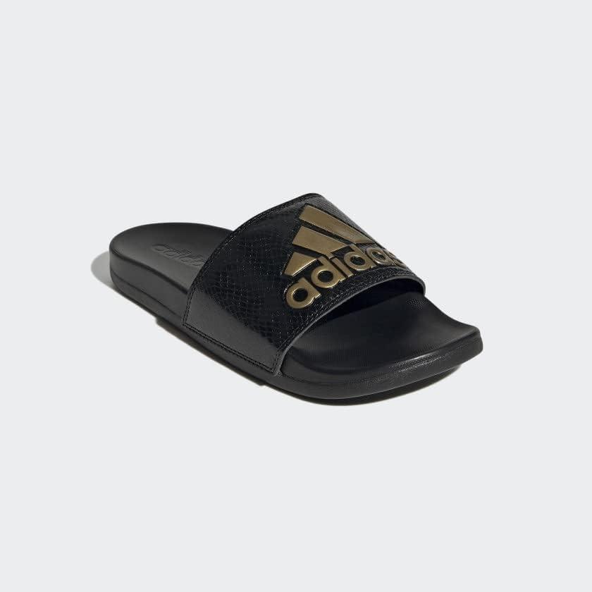 image:imageadidas Womens Adilette Comfort Slide SandalCore BlackGold MetallicCore Black