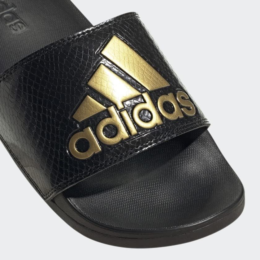 image:imageadidas Womens Adilette Comfort Slide SandalCore BlackGold MetallicCore Black