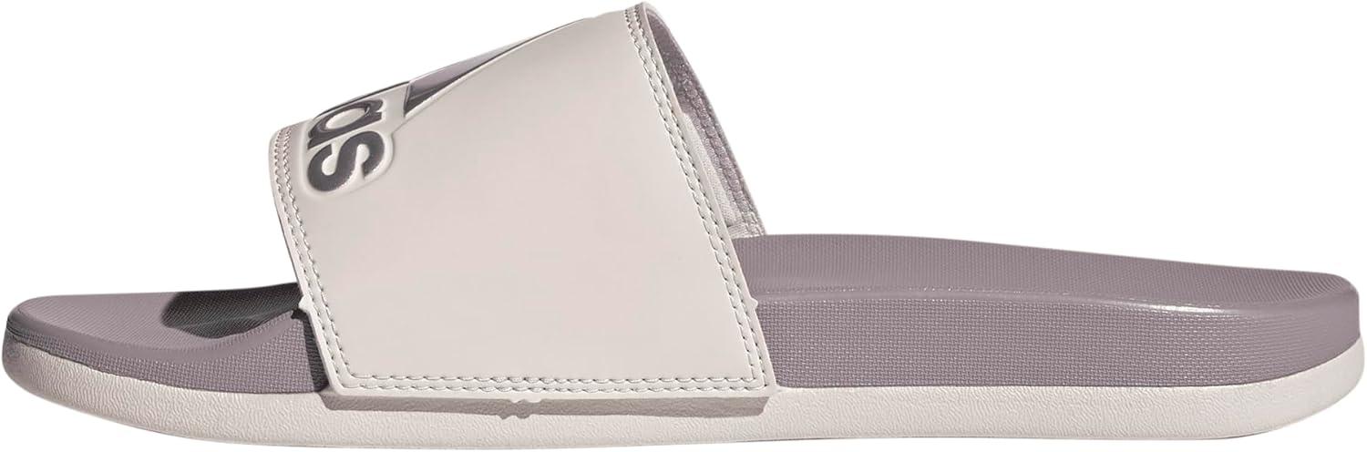 image:imageadidas Womens Adilette Comfort Slide SandalPreloved FigSilver MetallicPutty Mauve