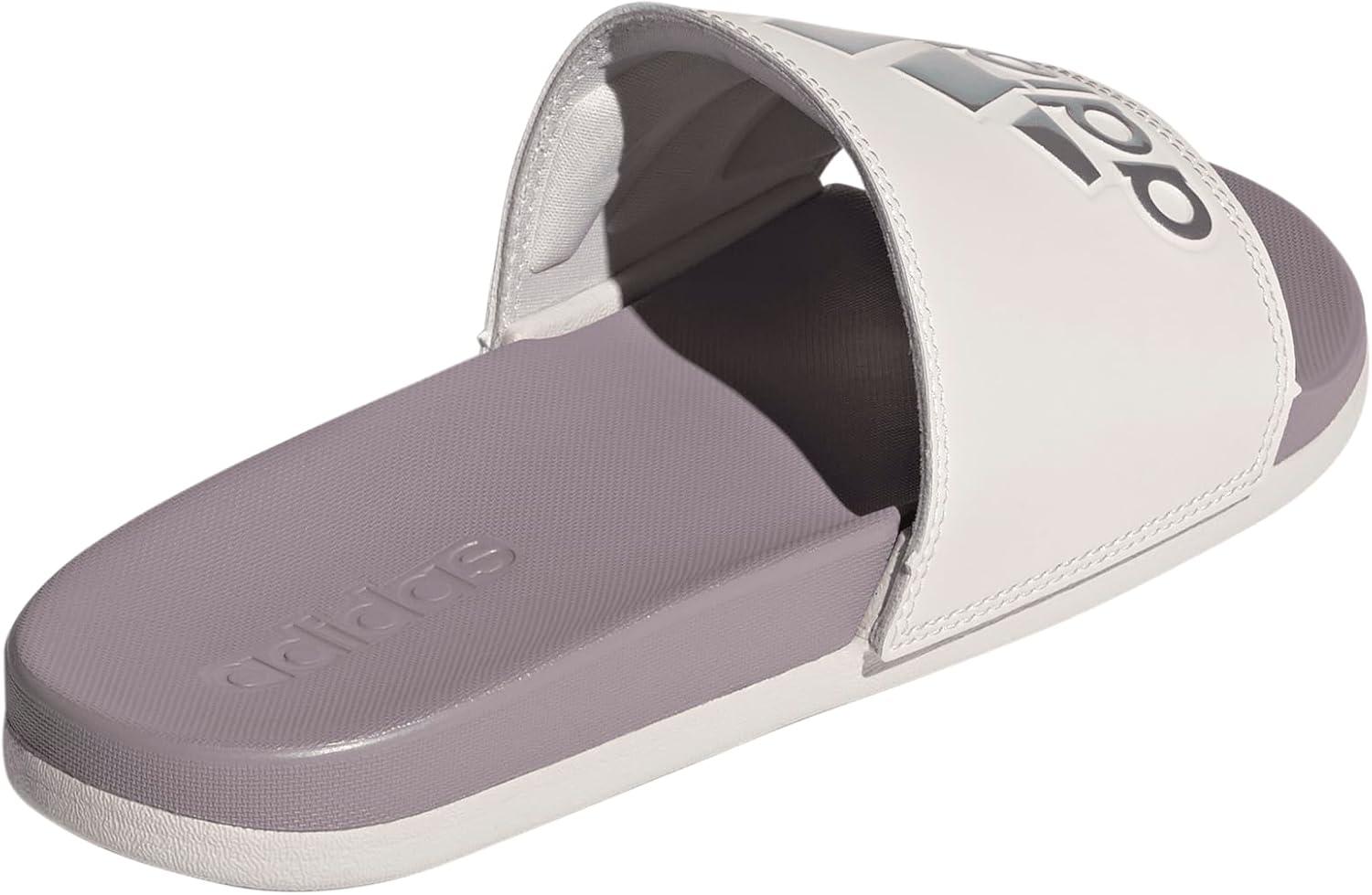 image:imageadidas Womens Adilette Comfort Slide SandalPreloved FigSilver MetallicPutty Mauve