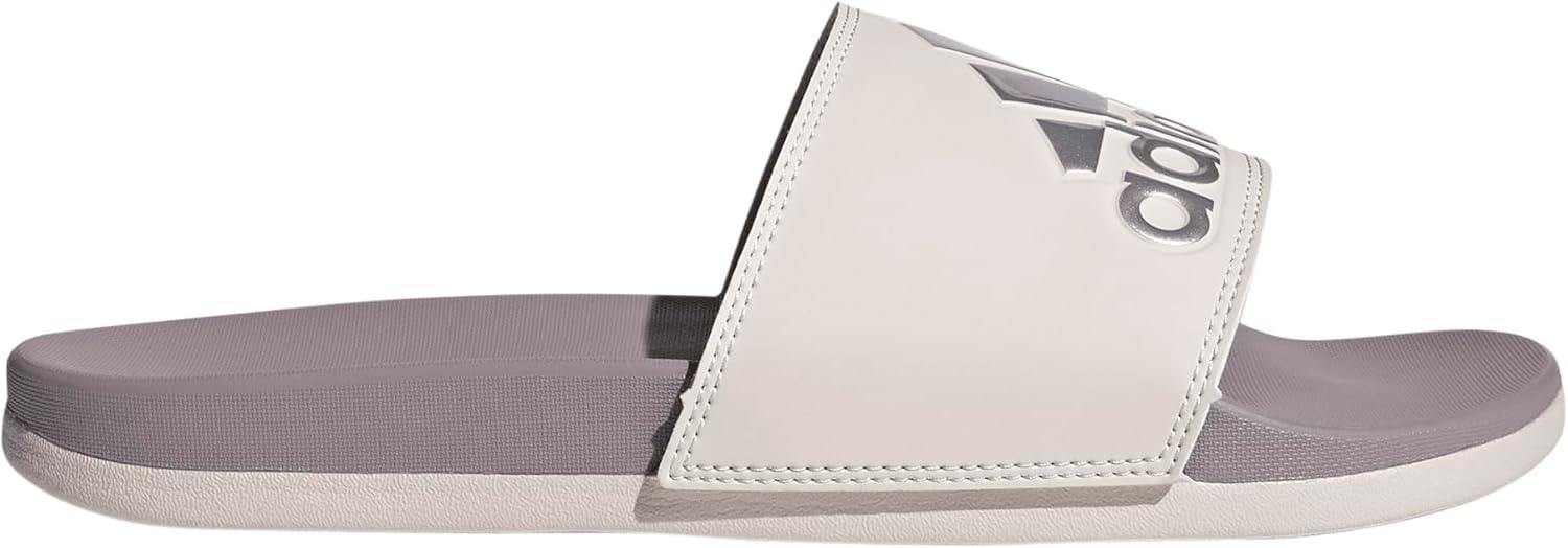 image:imageadidas Womens Adilette Comfort Slide SandalPreloved FigSilver MetallicPutty Mauve