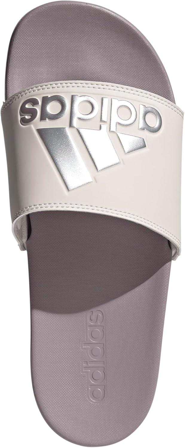 image:imageadidas Womens Adilette Comfort Slide SandalPreloved FigSilver MetallicPutty Mauve
