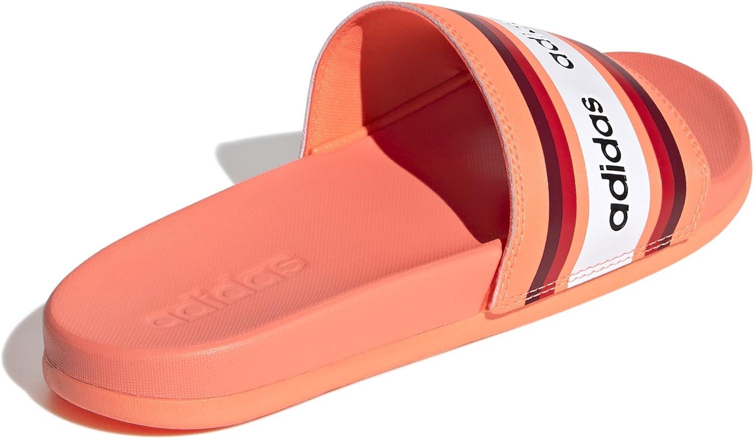 image:imageadidas Womens Adilette Comfort Slide SandalSignal Coral Collegiate Burgundy Ftwr White