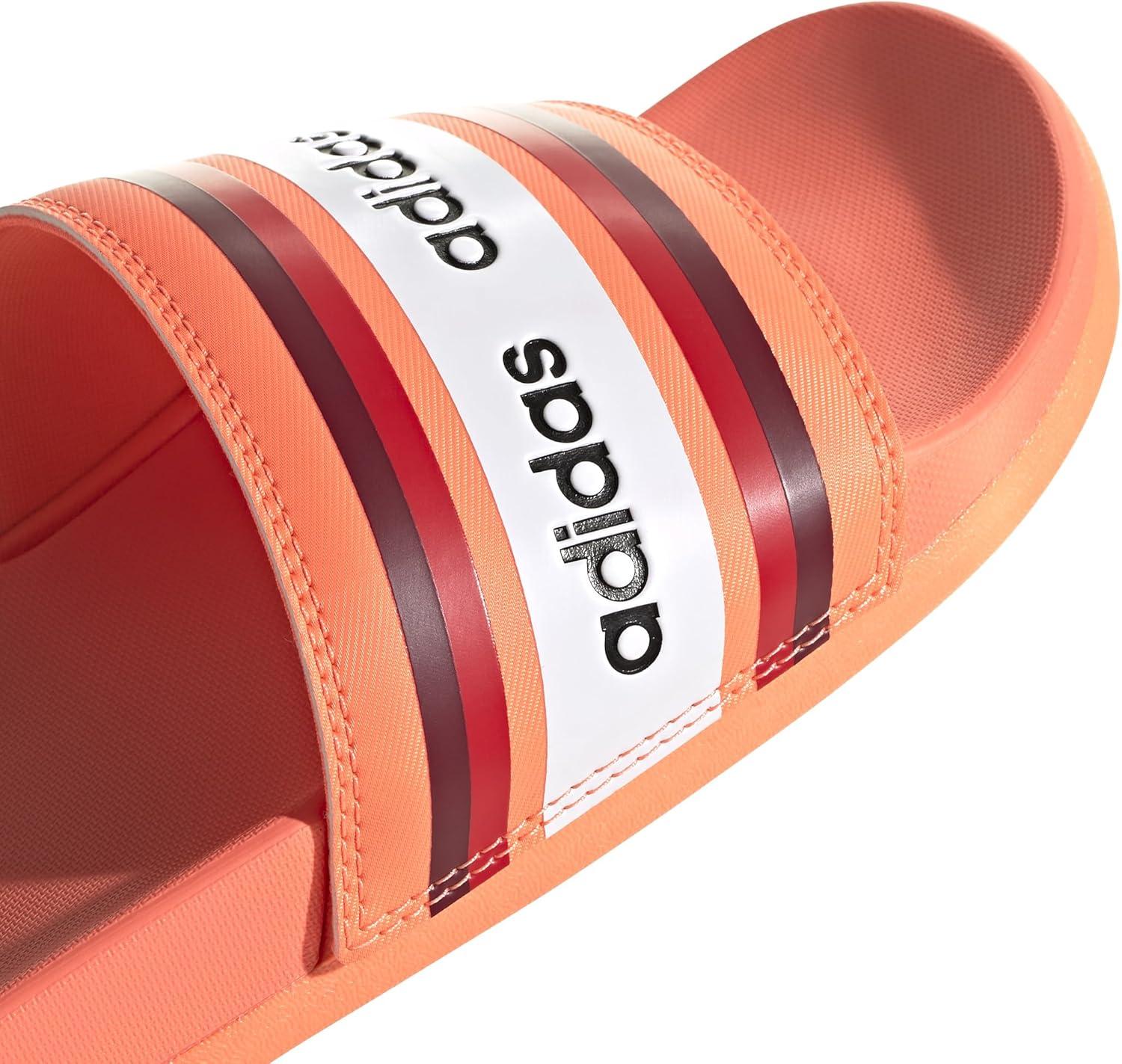 image:imageadidas Womens Adilette Comfort Slide SandalSignal Coral Collegiate Burgundy Ftwr White