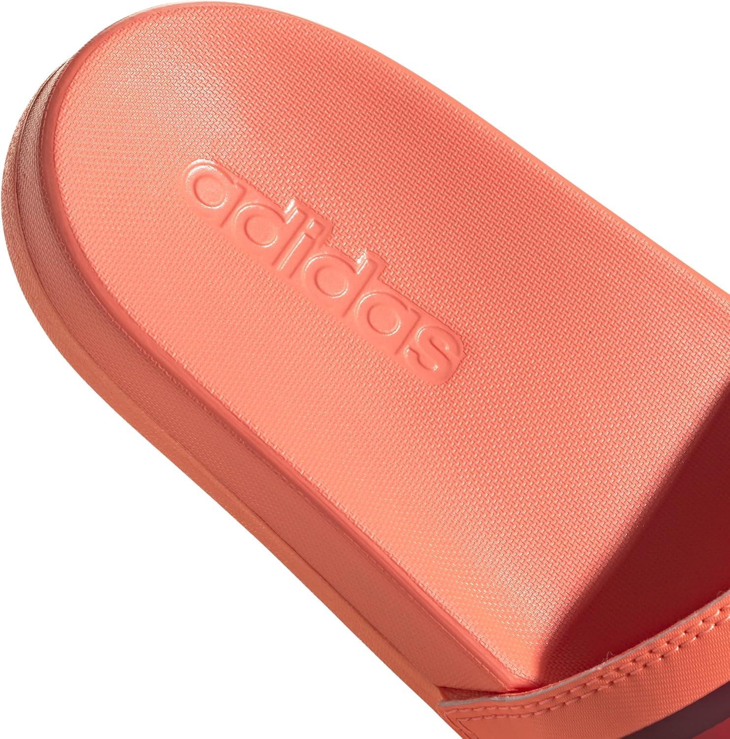 image:imageadidas Womens Adilette Comfort Slide SandalSignal Coral Collegiate Burgundy Ftwr White