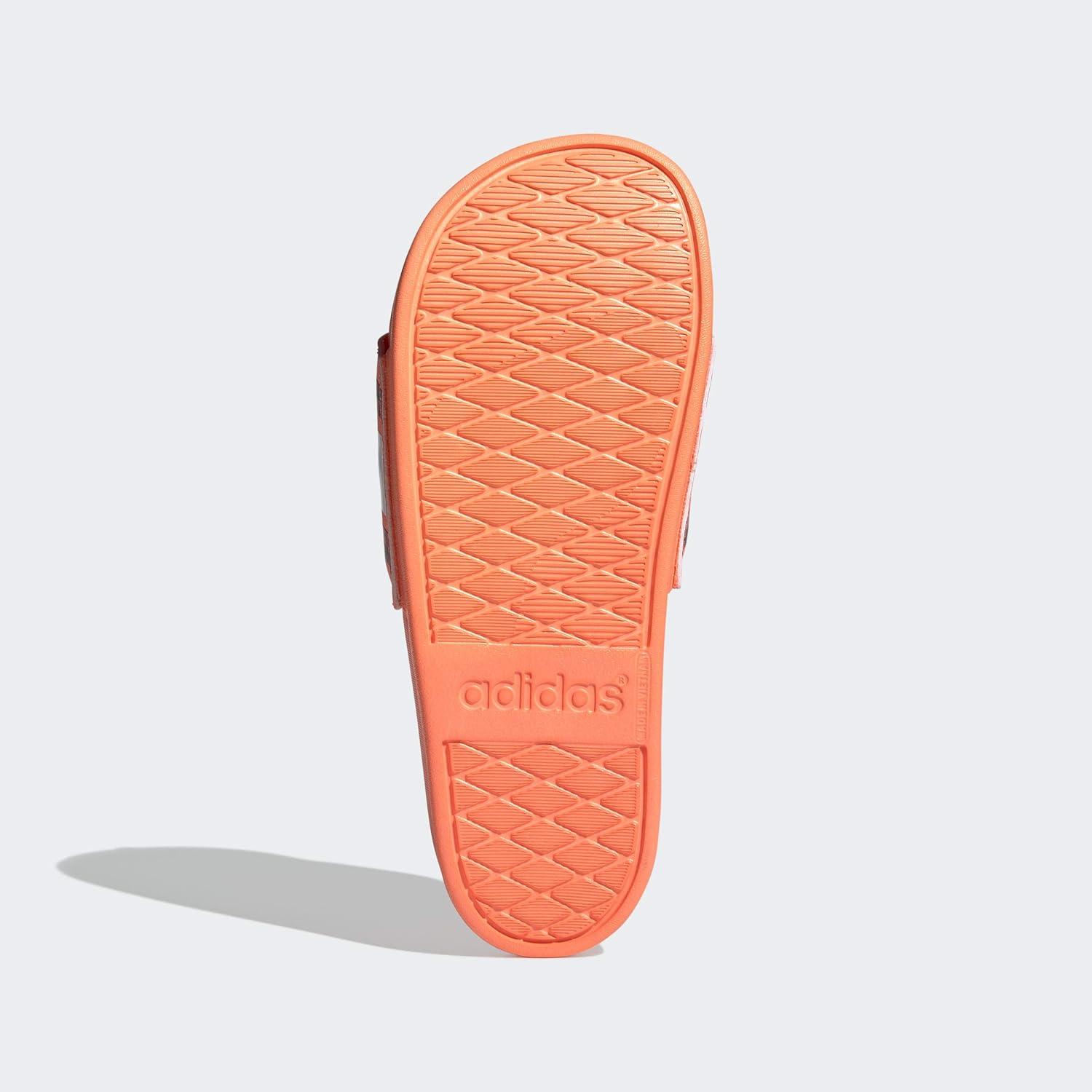 image:imageadidas Womens Adilette Comfort Slide SandalSignal CoralBurgundyWhite