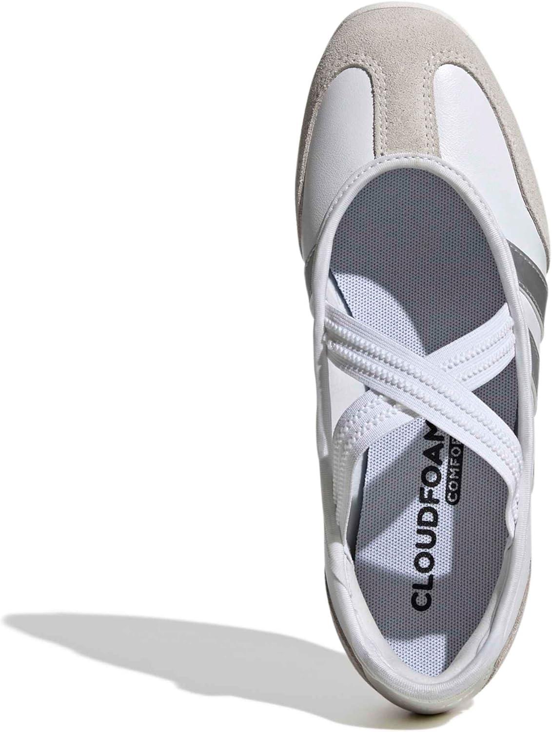 image:imageadidas Womens Barreda Mary JaneWhiteSilver MetallicOff White