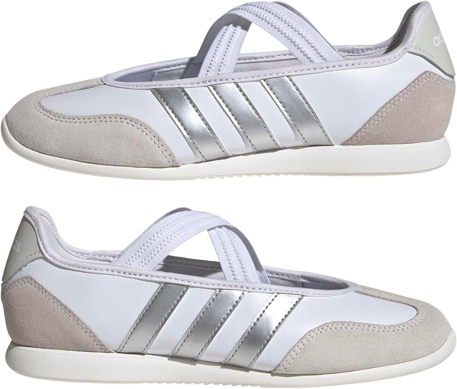 image:imageadidas Womens Barreda Mary JaneWhiteSilver MetallicOff White