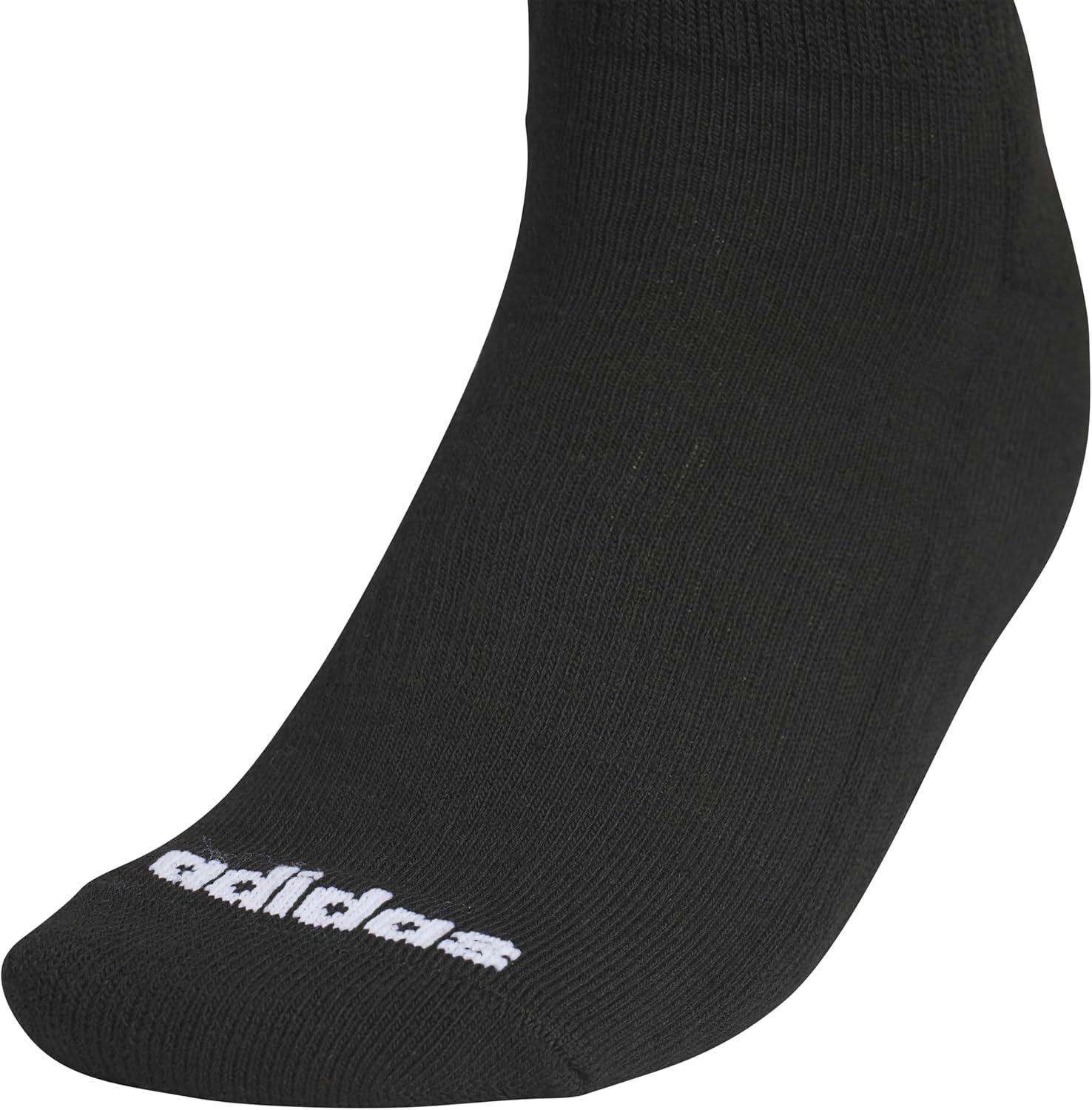 image:imageadidas womens Cushioned Crew Socks 3 Pairs Durable amp ComfortableBlackWhite3stripe4