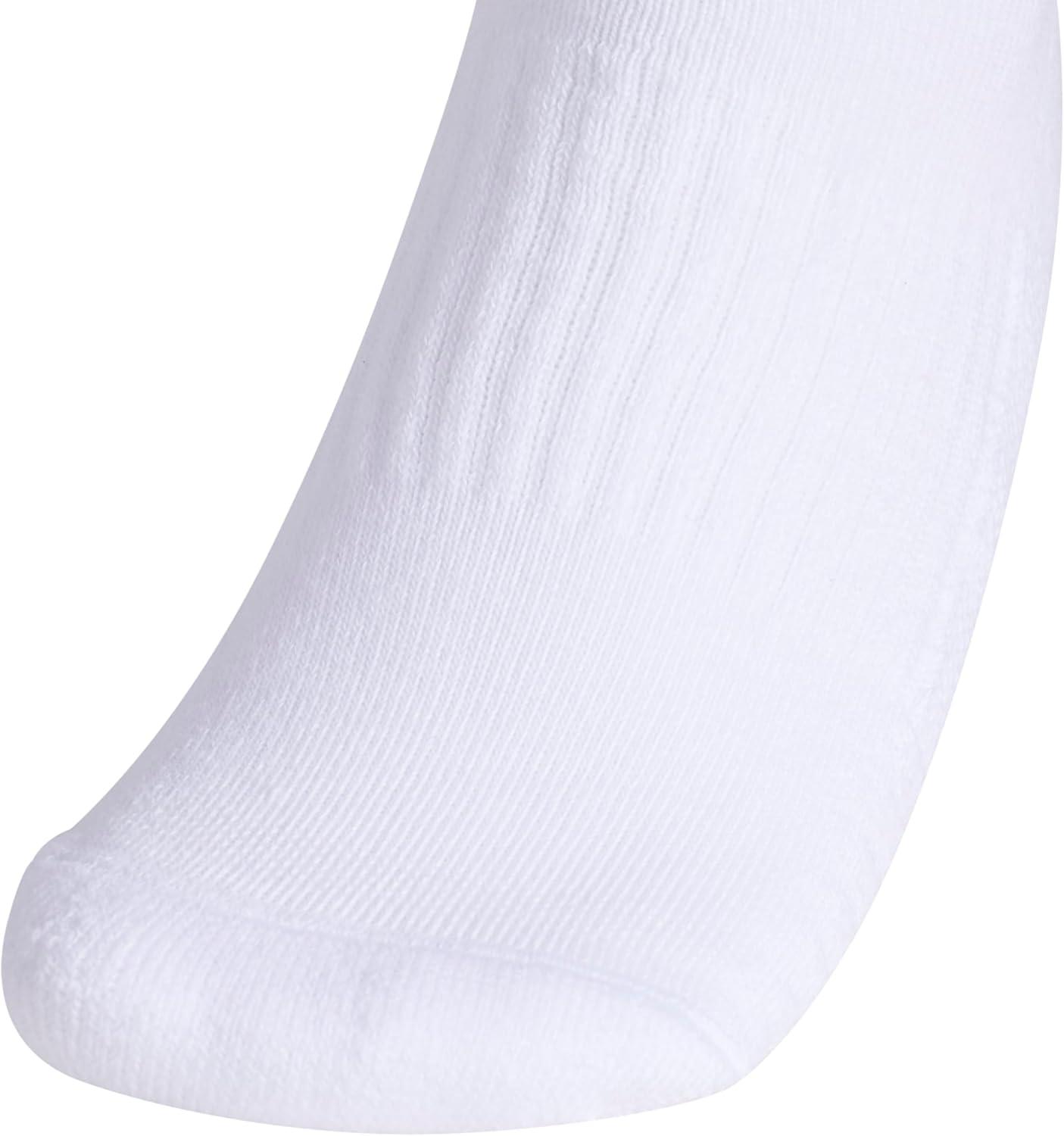 image:imageadidas womens Cushioned Crew Socks 3 Pairs Durable amp ComfortableWhiteClear Onix Grey3