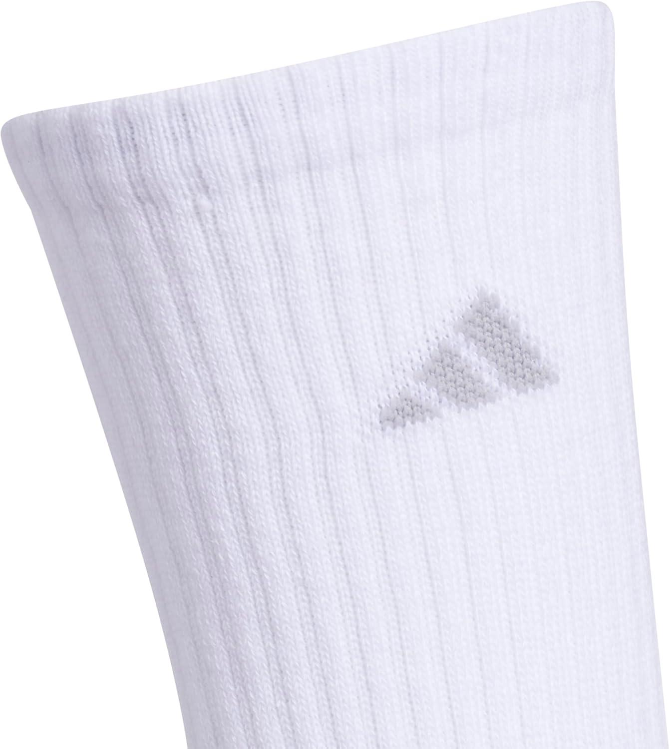 image:imageadidas womens Cushioned Crew Socks 3 Pairs Durable amp ComfortableWhiteClear Onix Grey3