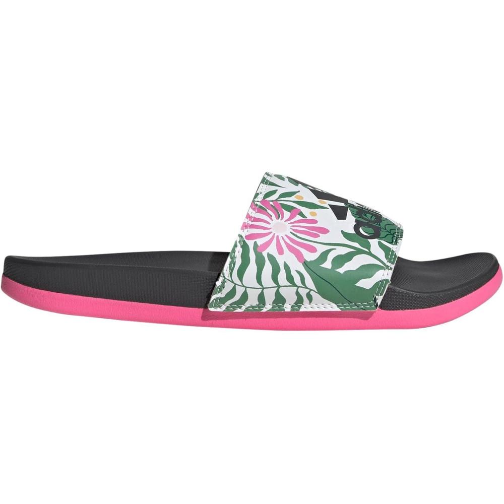 image:imageadidas Womens Adilette Comfort Slide SandalCarbonOff WhiteLucid Pink