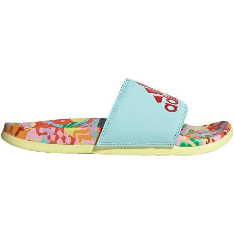 image:imageadidas Womens Adilette Comfort Slide SandalClear AquaLush RedPearl Citrine