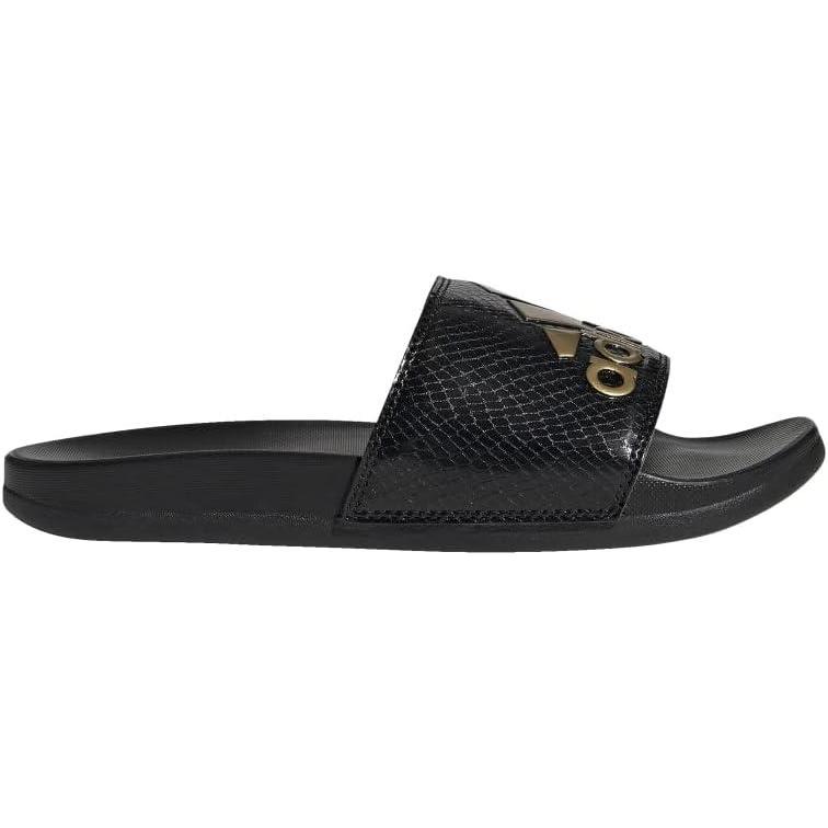 image:imageadidas Womens Adilette Comfort Slide SandalCore BlackGold MetallicCore Black