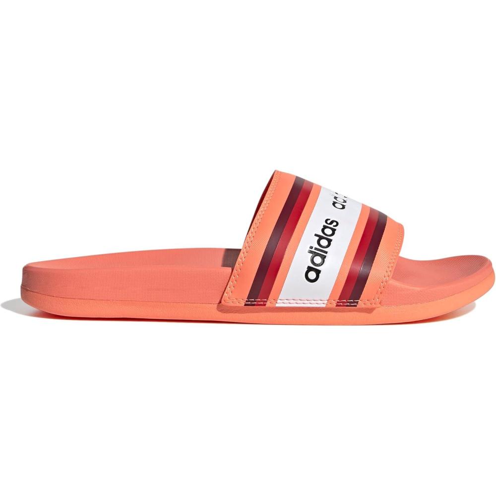 image:imageadidas Womens Adilette Comfort Slide SandalSignal Coral Collegiate Burgundy Ftwr White