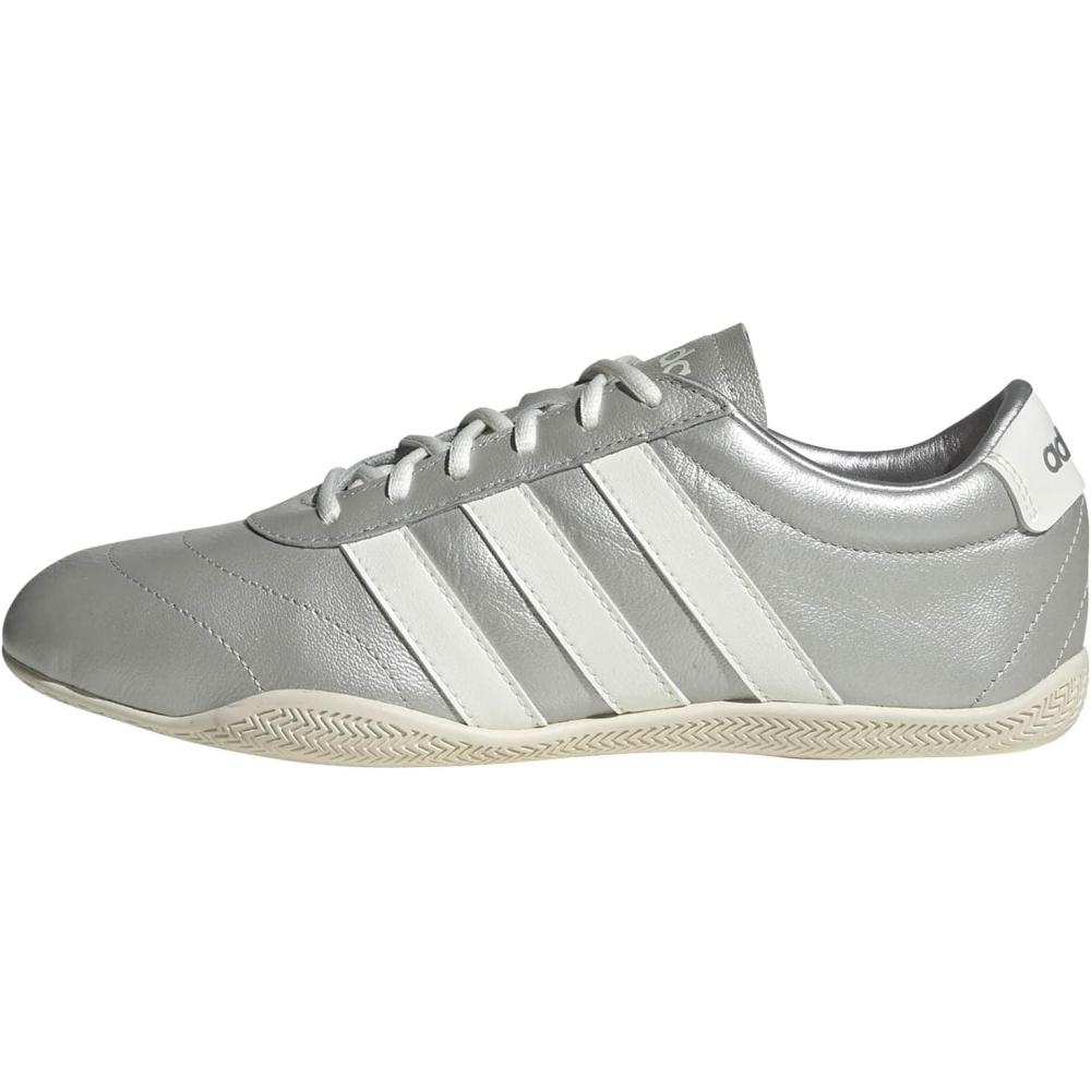 image:imageadidas Womens Grand Court LowSilver MetallicOff WhiteWhite