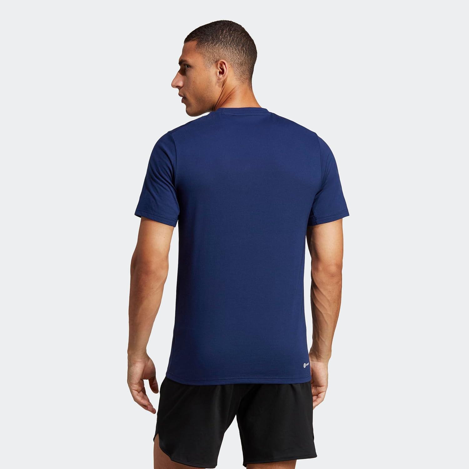 image:imageadidas Mens Essentials Feelready Training TShirtDark BlueWhite