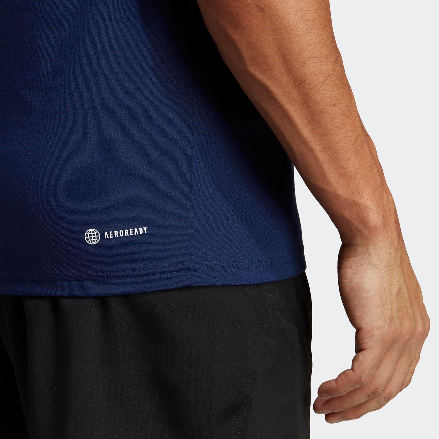 image:imageadidas Mens Essentials Feelready Training TShirtDark BlueWhite