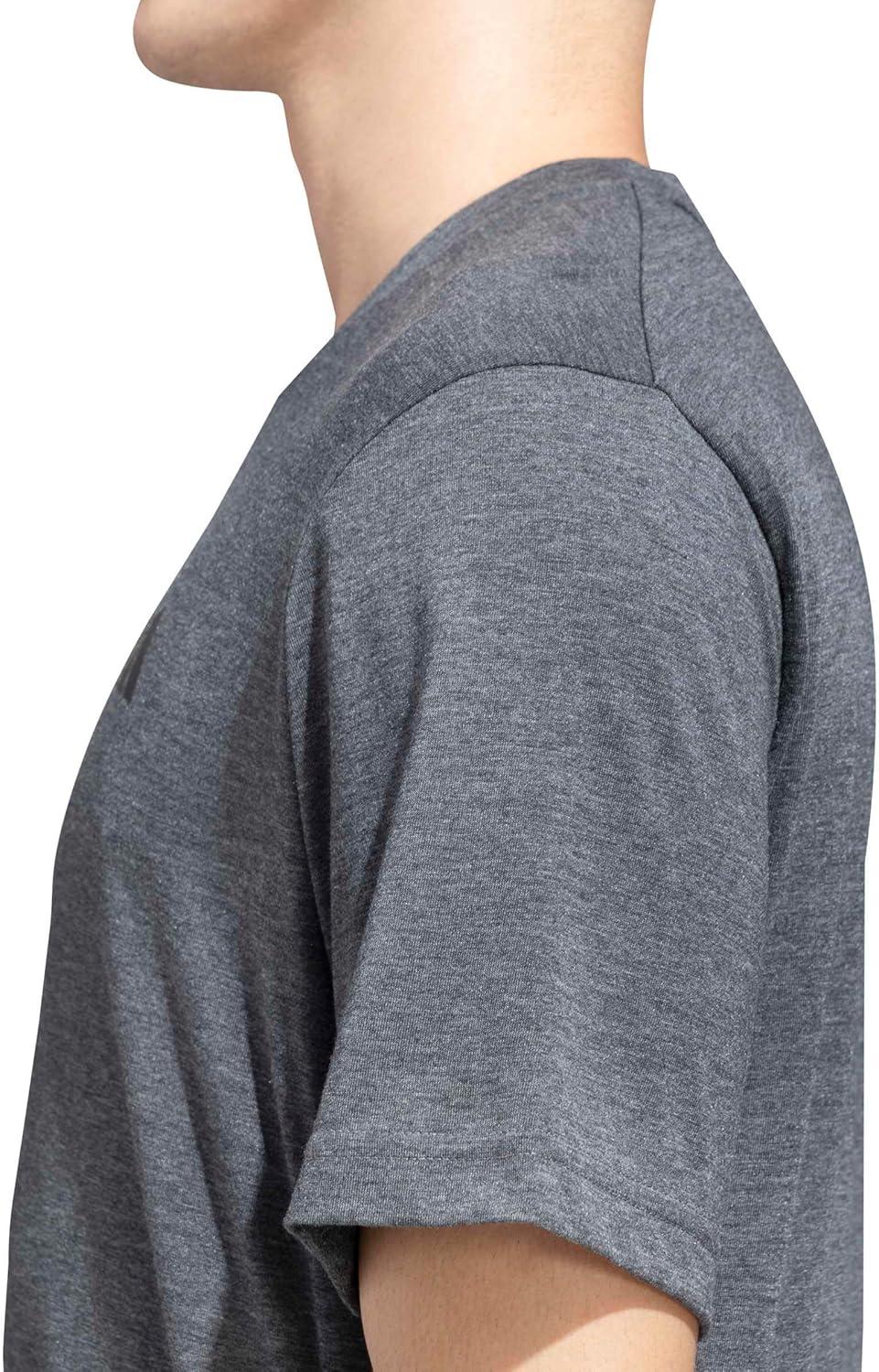 image:imageadidas Mens Essentials Feelready Training TShirtDark Grey HeatherWhiteBlack