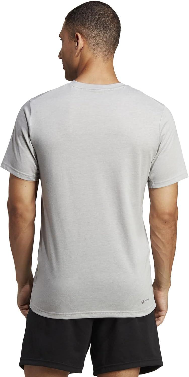 image:imageadidas Mens Essentials Feelready Training TShirtMedium Grey HeatherWhiteBlack