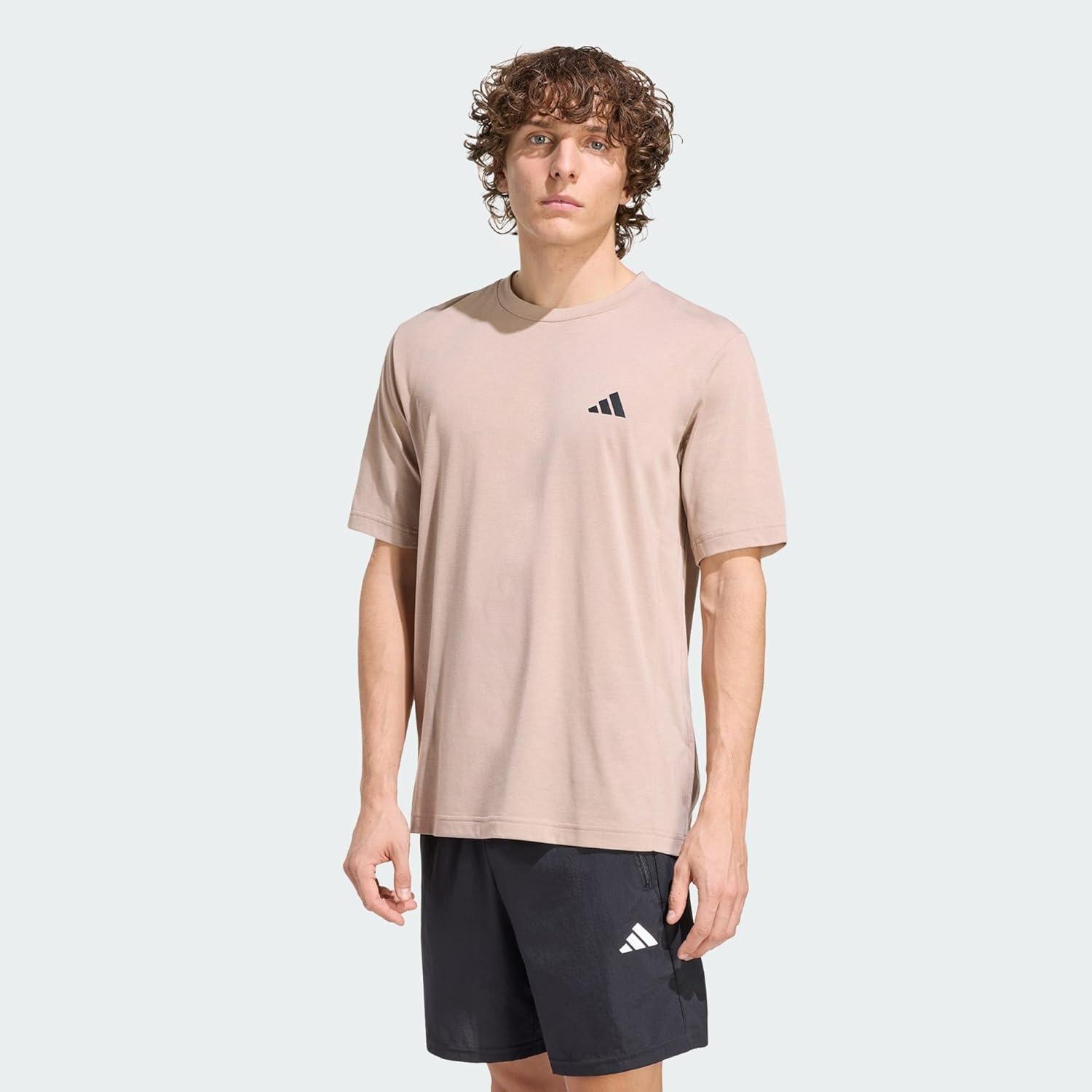 image:imageadidas Mens Essentials Feelready Training TShirtPutty MauveBlack