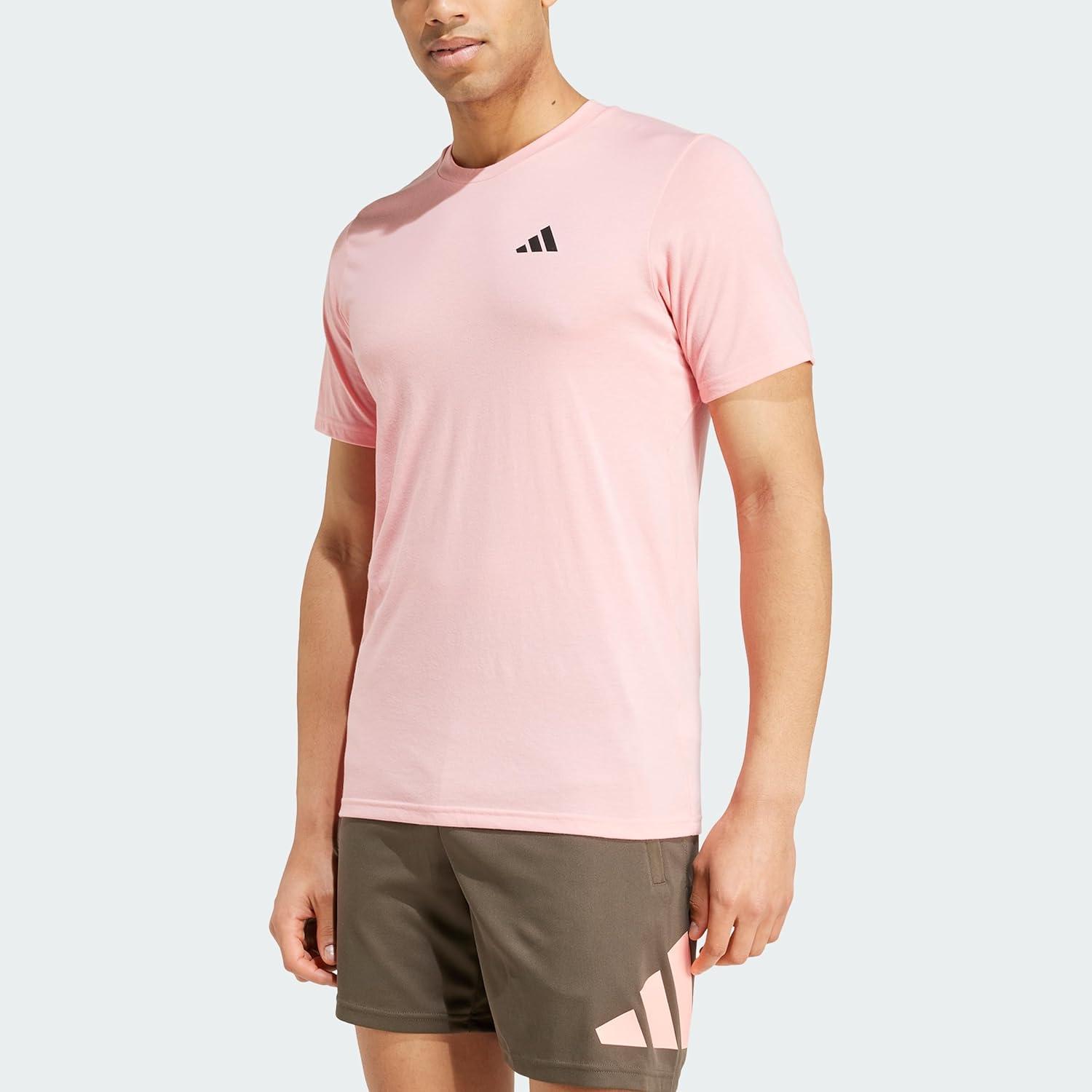 image:imageadidas Mens Essentials Feelready Training TShirtSemi Pink SparkBlack