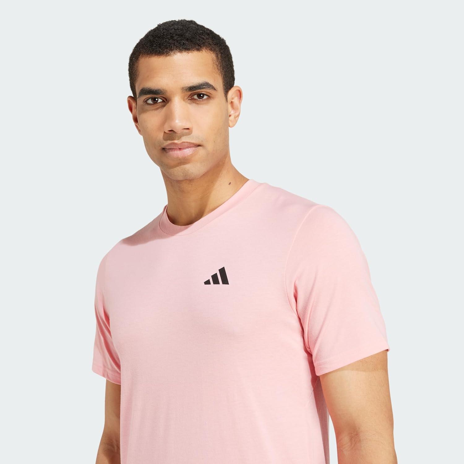 image:imageadidas Mens Essentials Feelready Training TShirtSemi Pink SparkBlack