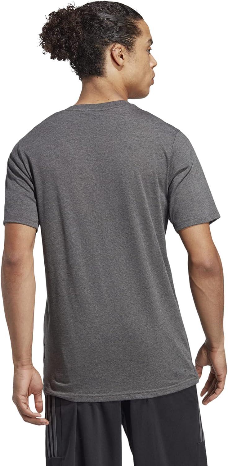 image:imageadidas Mens Essentials Feelready Training TShirtSilver PebbleBlackBlack