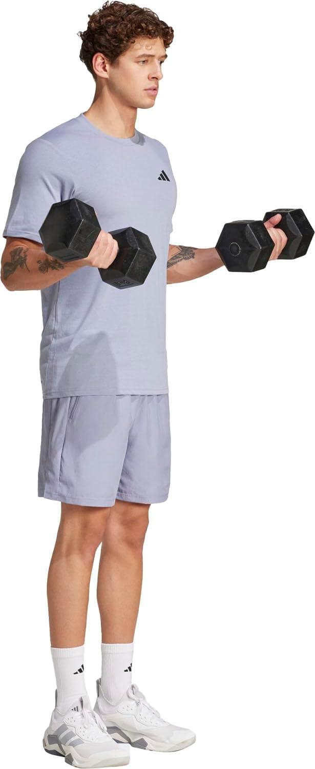 image:imageadidas Mens Essentials Feelready Training TShirtSilver VioletBlack