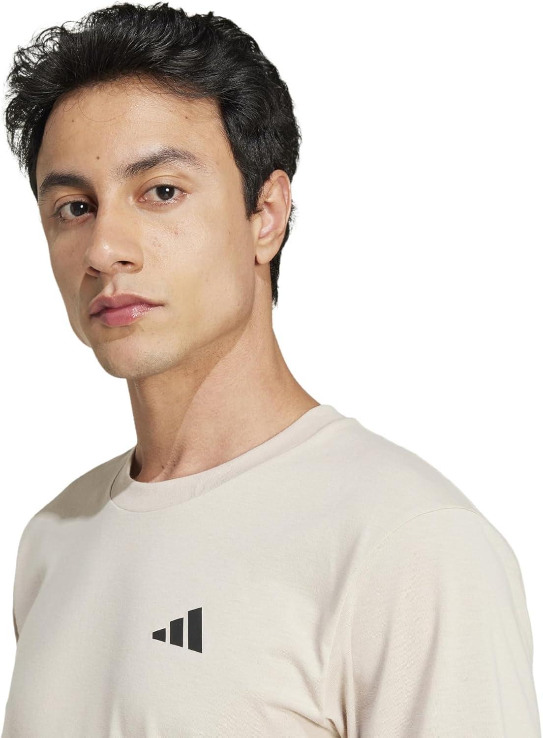 image:imageadidas Mens Essentials Feelready Training TShirtWonder BeigeBlack