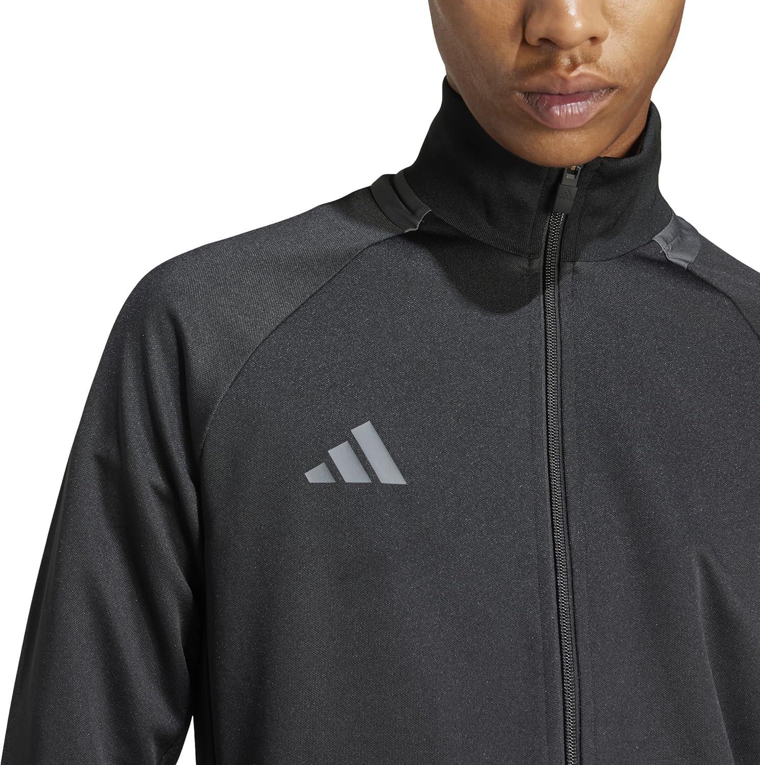 image:imageadidas Mens Sereno Cut 3Stripes Slim Track JacketBlackGrey