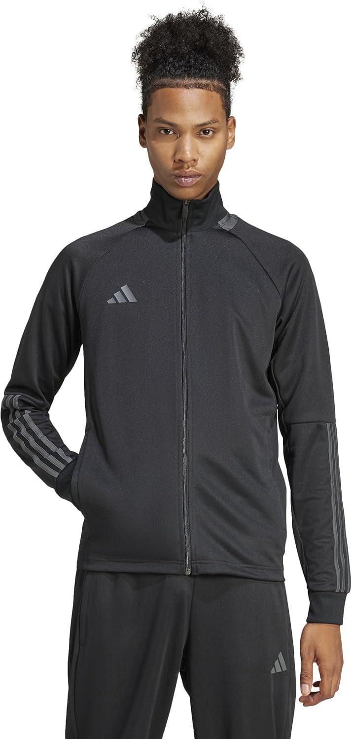 image:imageadidas Mens Sereno Cut 3Stripes Slim Track JacketBlackGrey