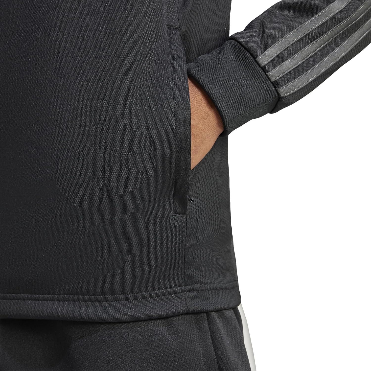 image:imageadidas Mens Sereno Cut 3Stripes Slim Track JacketBlackGrey