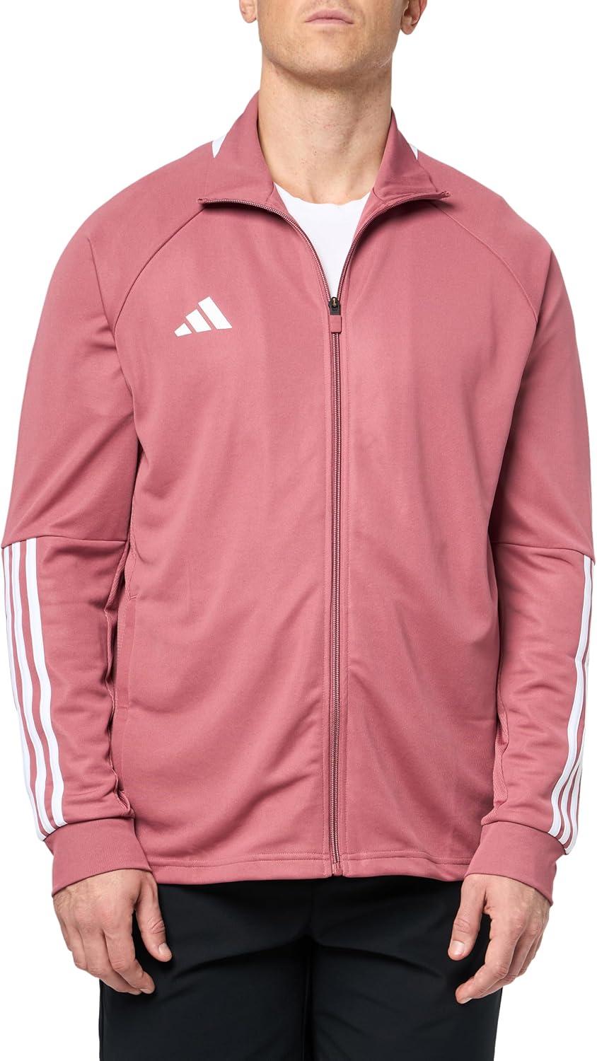 image:imageadidas Mens Sereno Cut 3Stripes Slim Track JacketPreloved CrimsonWhite