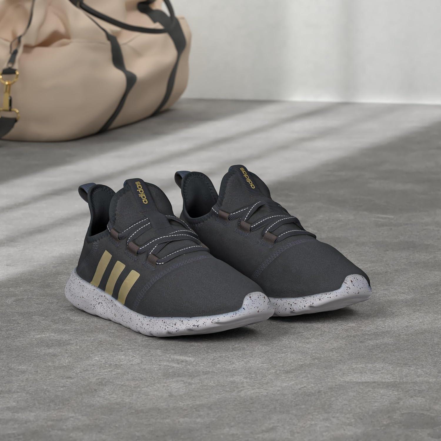 image:imageadidas Womens Cloudfoam Pure Running ShoeInkGold MetallicWonder Steel
