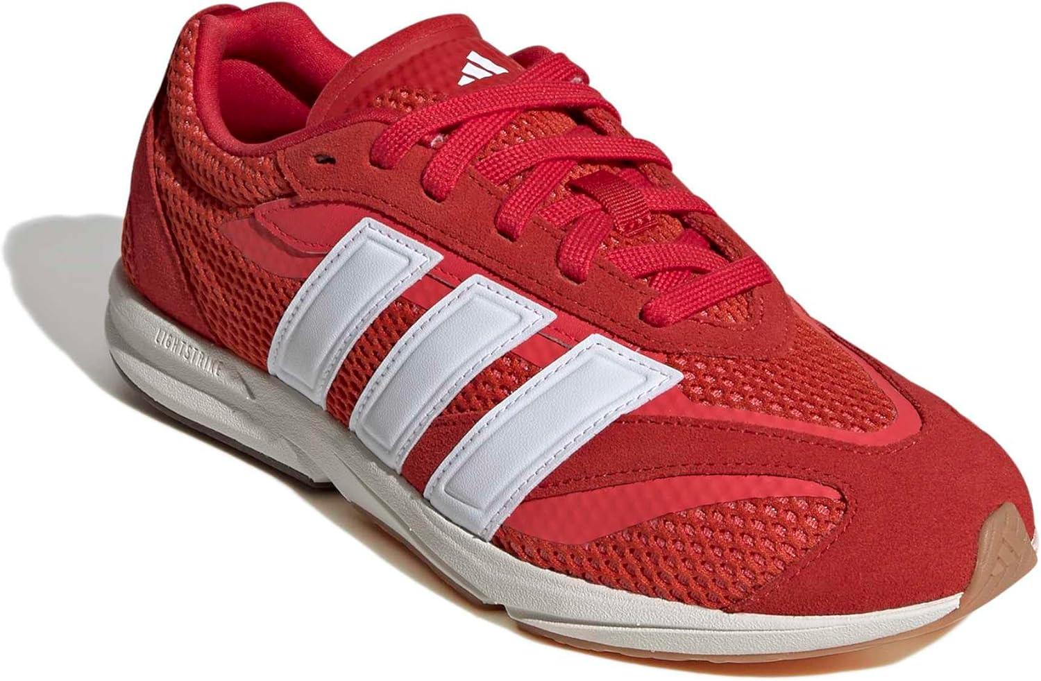 image:imageadidas Womens Lightblaze Lp Lace Up Sneakers Shoes Casual GreyBetter ScarletWhiteSemi Lucid Red