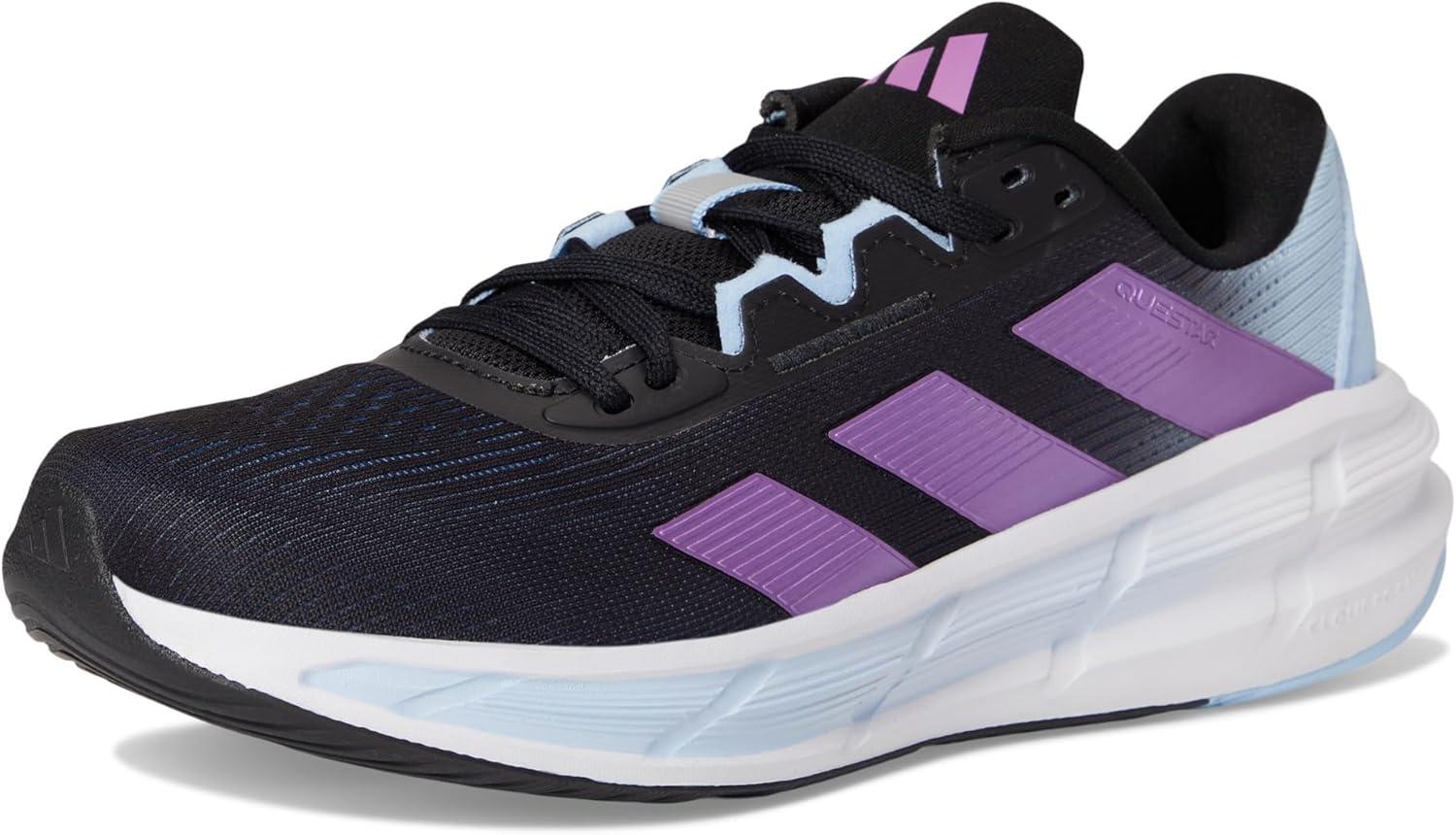 image:imageadidas Womens Questar 3 Running ShoesBlackPurple BurstBlue