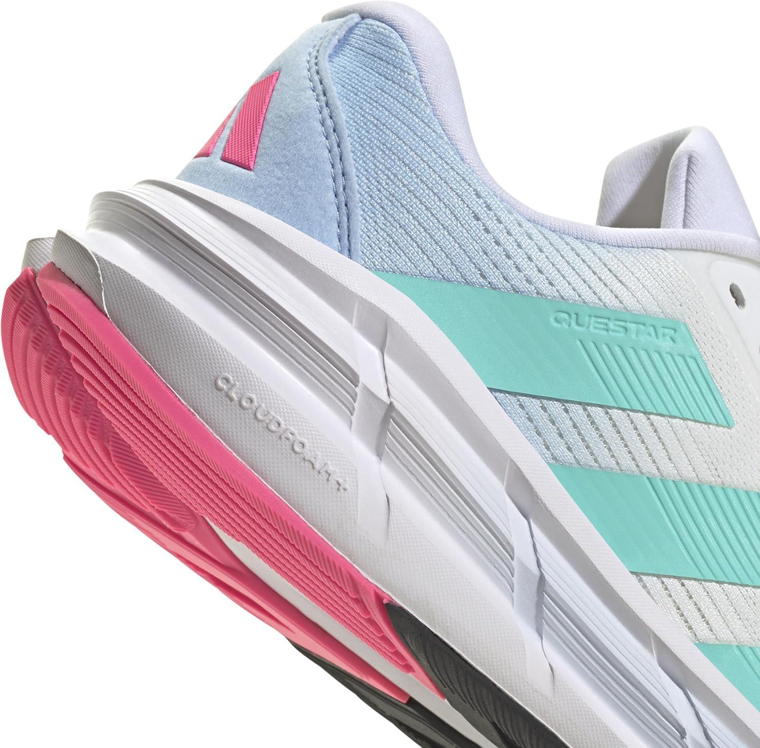 image:imageadidas Womens Questar 3 Running ShoesFtwr White Flash Aqua Lucid Pink