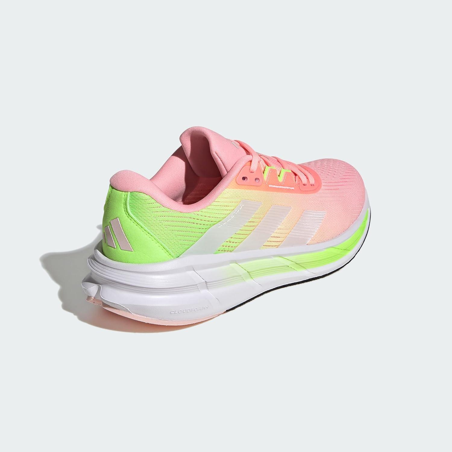 image:imageadidas Womens Questar 3 Running ShoesPink Spark Halo Silver Lucid Lemon