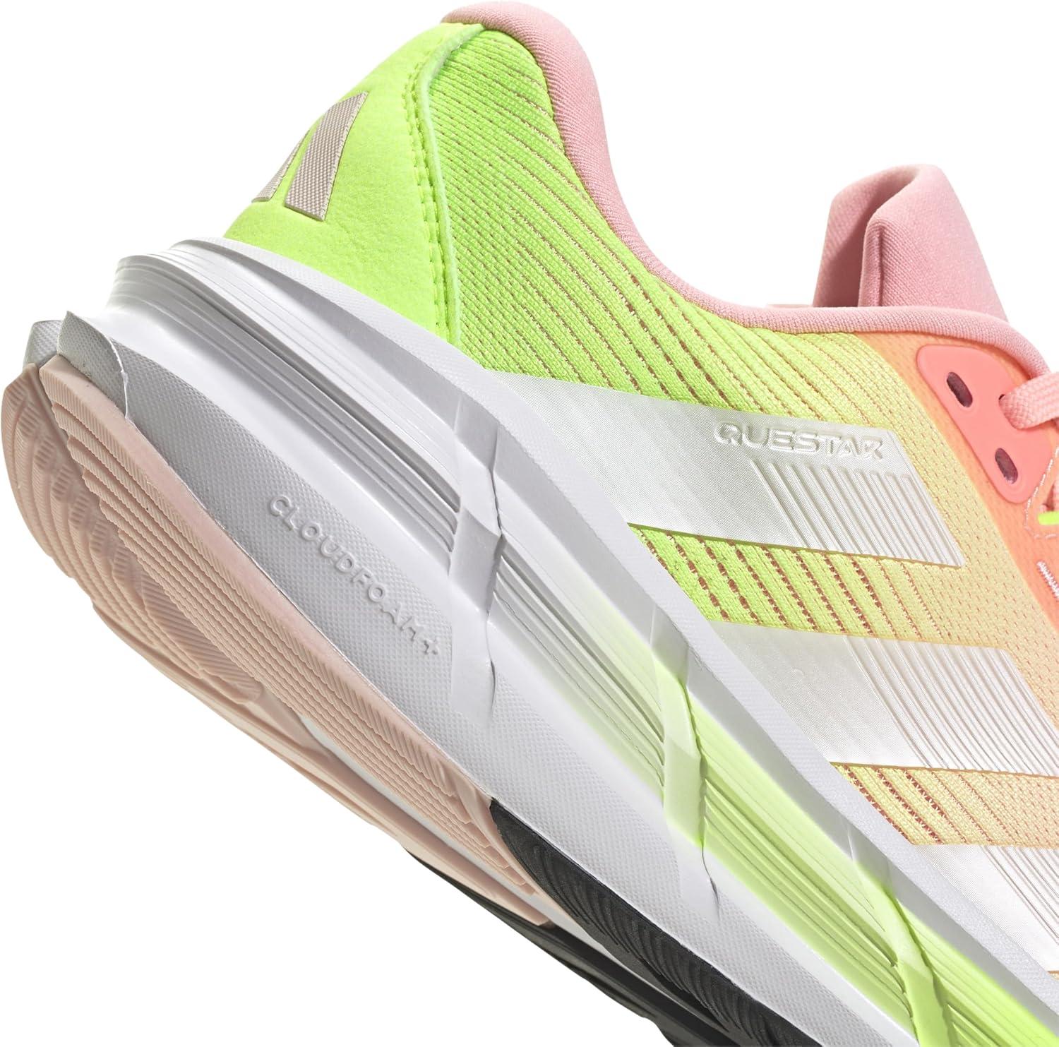 image:imageadidas Womens Questar 3 Running ShoesPink Spark Halo Silver Lucid Lemon