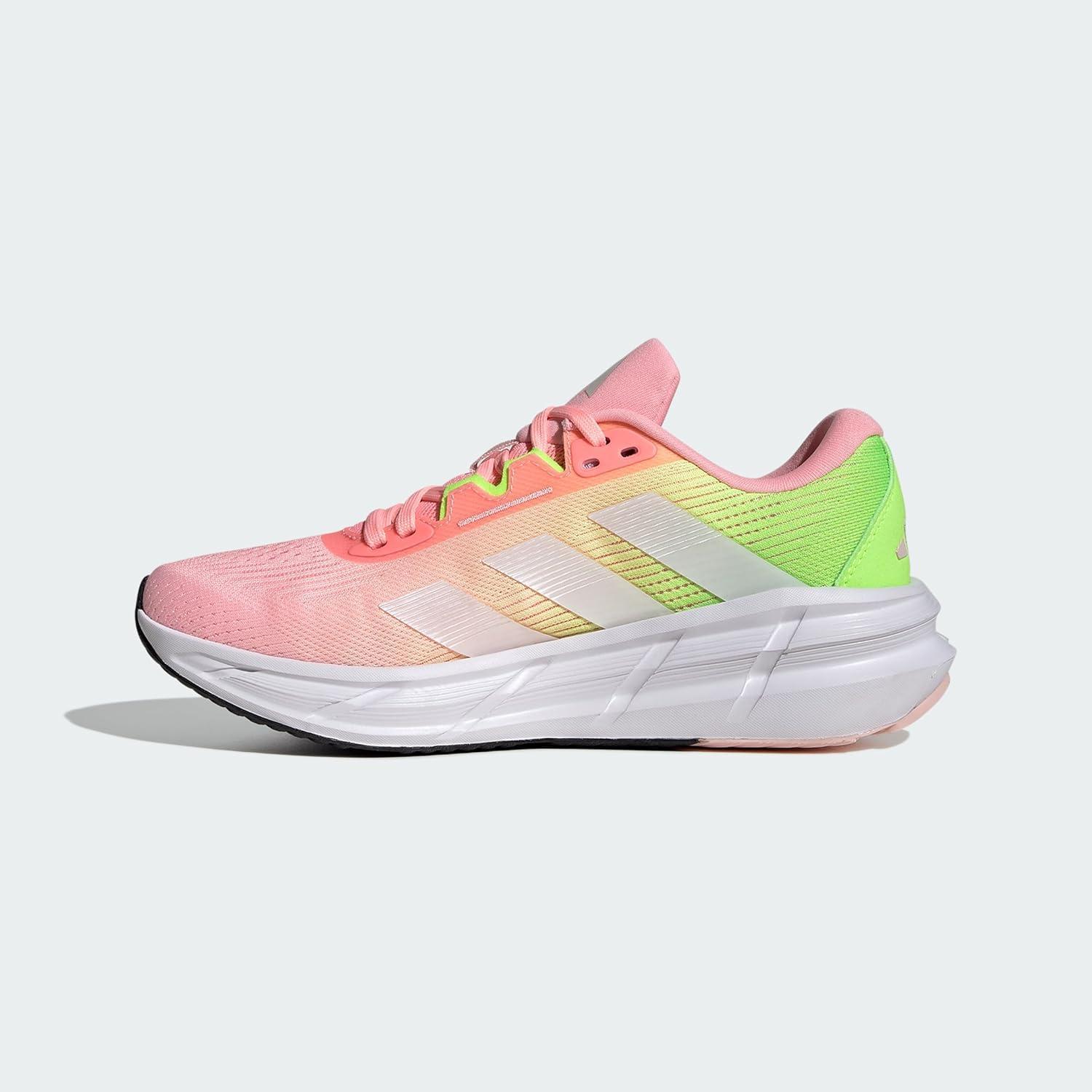 image:imageadidas Womens Questar 3 Running ShoesPink Spark Halo Silver Lucid Lemon
