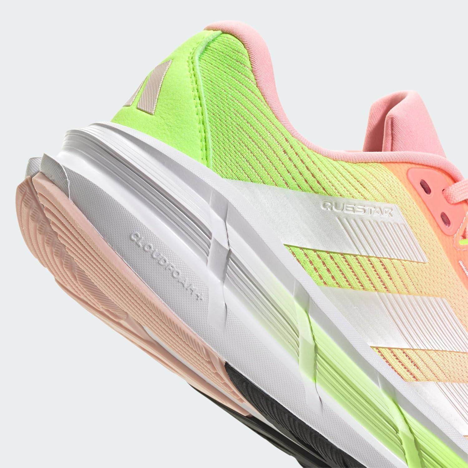 image:imageadidas Womens Questar 3 Running ShoesPink Spark Halo Silver Lucid Lemon