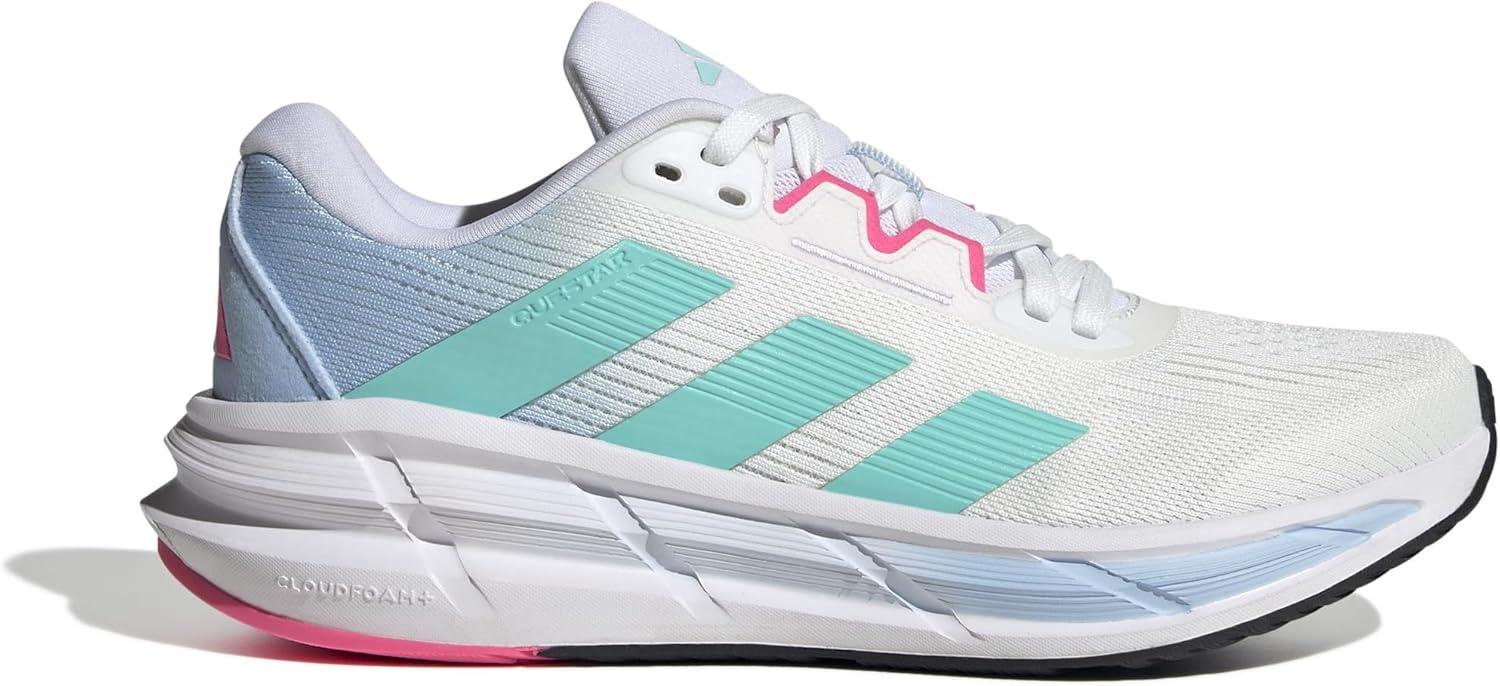 image:imageadidas Womens Questar 3 Running ShoesWhiteFlash AquaLucid Pink