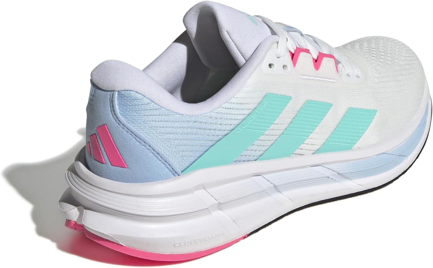 image:imageadidas Womens Questar 3 Running ShoesWhiteFlash AquaLucid Pink