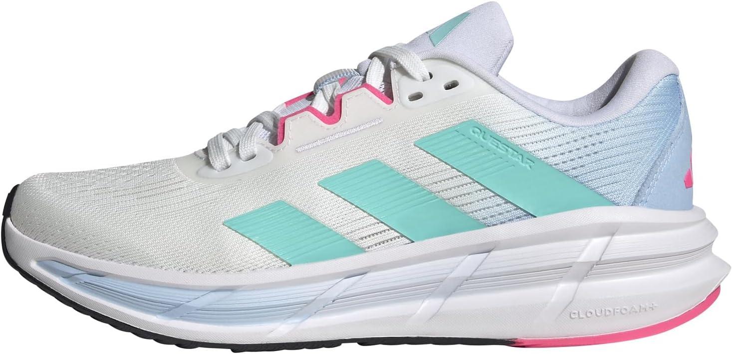 image:imageadidas Womens Questar 3 Running ShoesWhiteFlash AquaLucid Pink